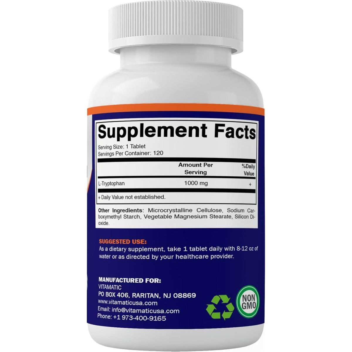 Vitamatic L - Tryptophan 1000Mg 120 Tablets - Suppviv