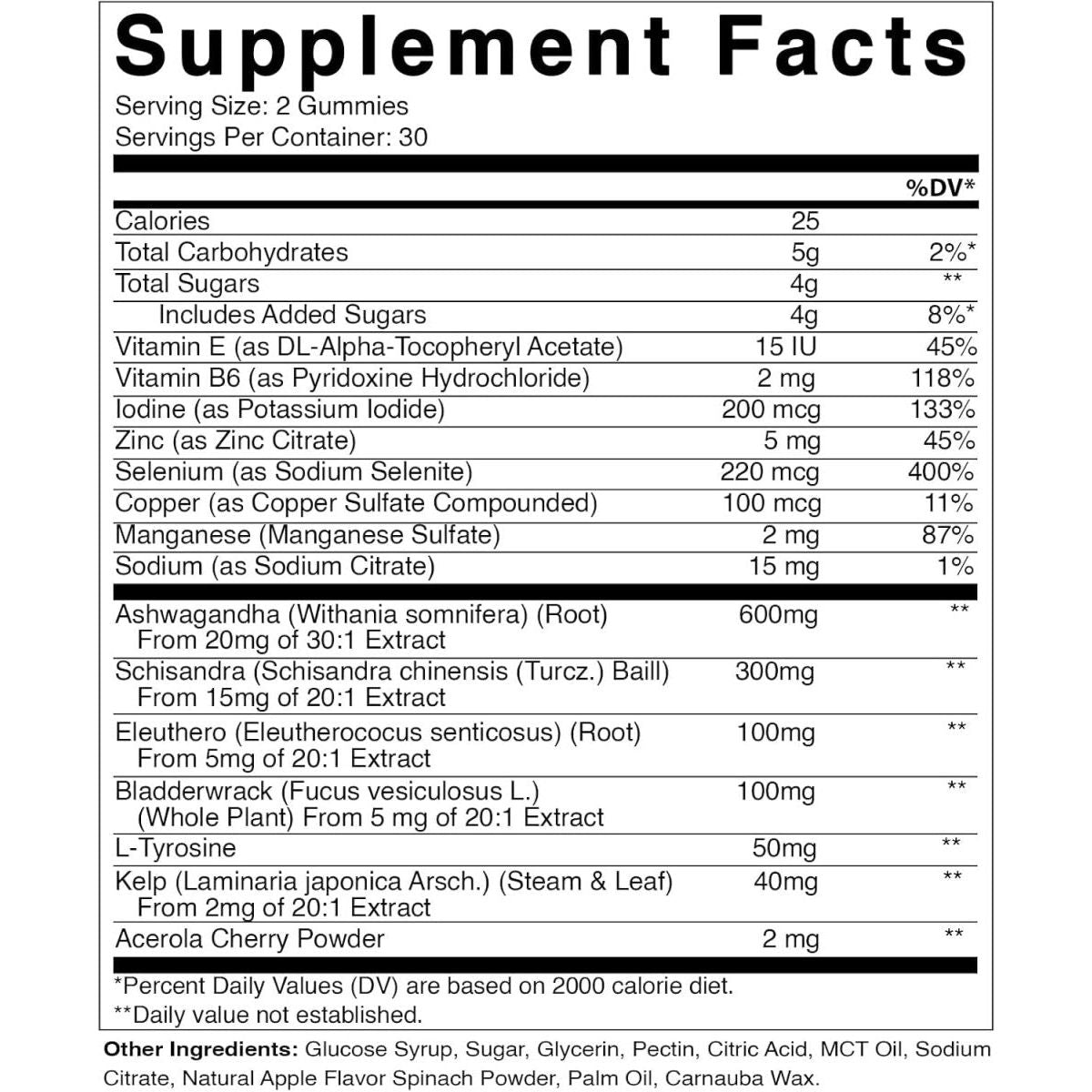 Vitamatic Vegan Thyroid Support Gummies with Iodine & Kelp - 60 Count - Suppviv