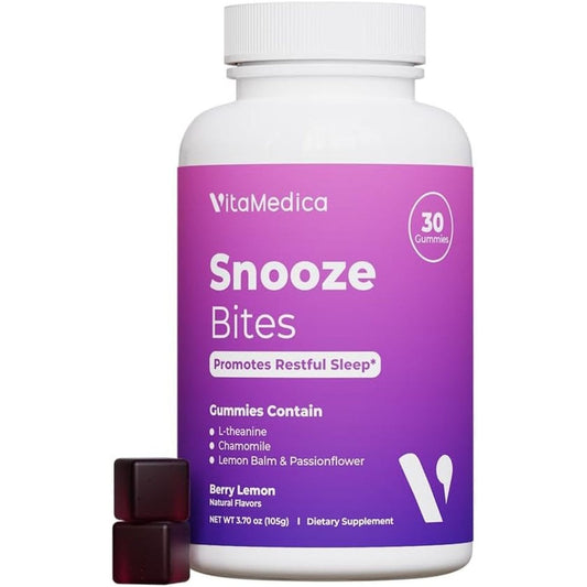 Vitamedica Snooze Sleep Gummies - Melatonin - Free, Zero Grogginess 30 Count - Suppviv
