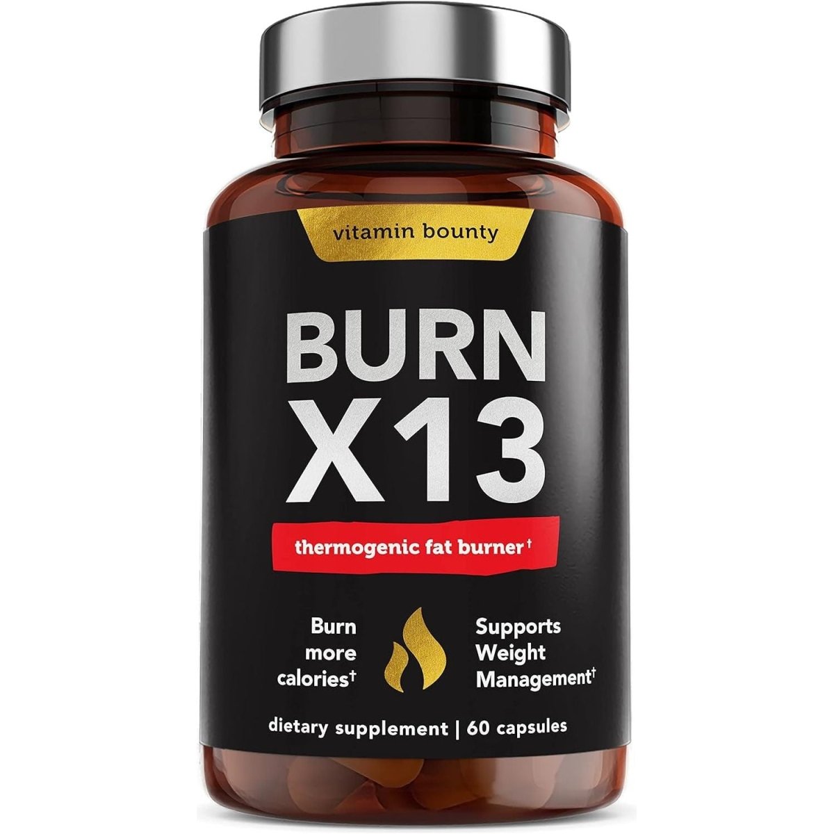 Vitamin Bounty Burn X13 - Thermogenic Fat Burner, Fat Burner for Men & Women 60 Capsules - Suppviv