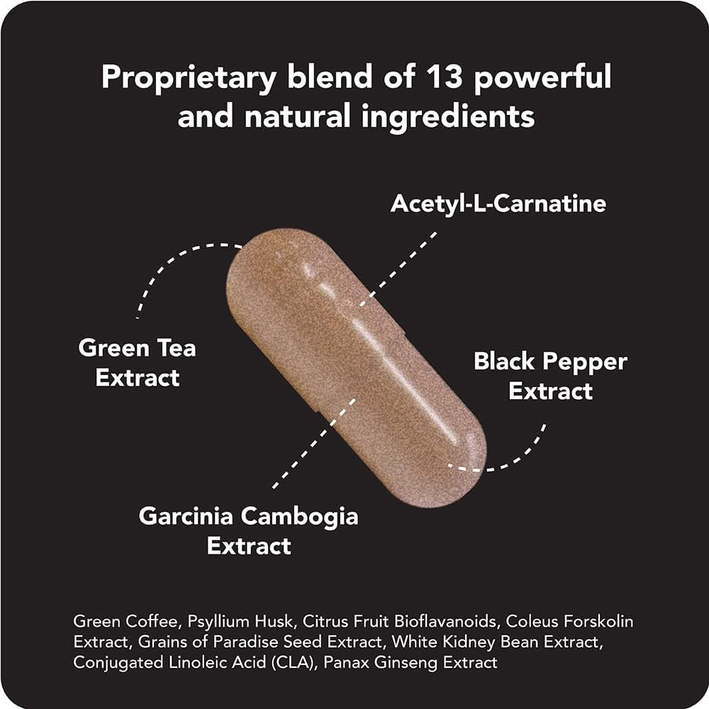 Vitamin Bounty Burn X13 - Thermogenic Fat Burner, Fat Burner for Men & Women 60 Capsules - Suppviv