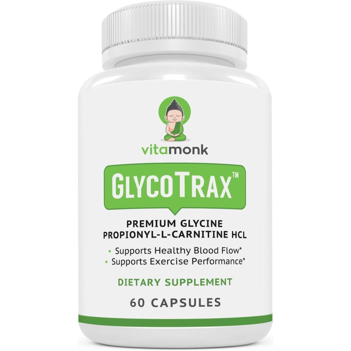 Vitamonk Glycotrax - High Absorption GPLC Supplement - Support Healthy Blood Flow - 60 Capsules - Suppviv