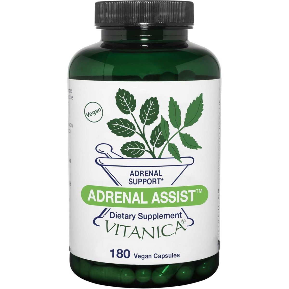 Vitanica Adrenal Assist, Adrenal Support, Vegan, 180 Count - Suppviv