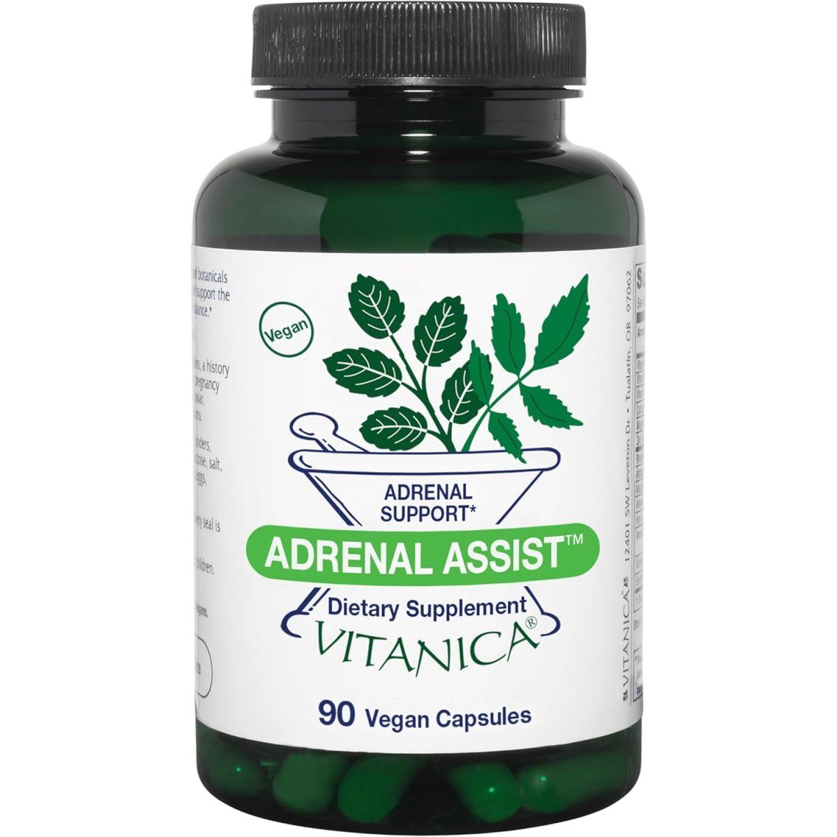 Vitanica Adrenal Assist, Adrenal Support, Vegan, 90 Capsules - Suppviv