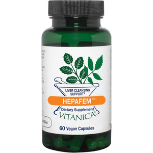 Vitanica Hepafem, Liver Cleansing Support, Vegan/Vegetarian, 60 Capsules - Suppviv