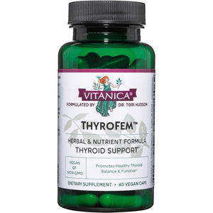 Vitanica Thyrofem, Thyroid Gland Support, Vegan, 60 Capsules - Suppviv