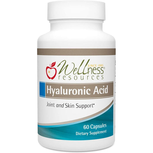 Wellness Resources Hyaluronic Acid from Rooster Comb, 100% Natural Low Molecular Weight (60 Capsules) - Suppviv