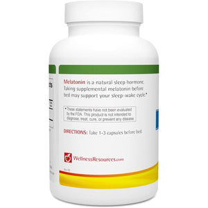 Wellness Resources Melatonin 0.5 Mg (500 Mcg) - 180 Veggie Capsules - Suppviv