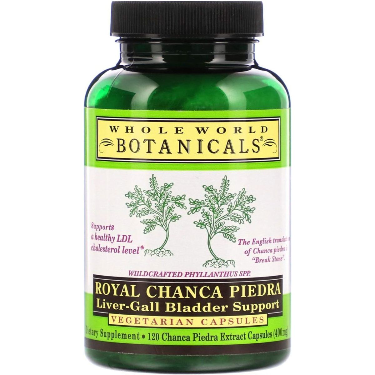 Whole World Botanicals Royal Chanca Piedra (Break - Stone) Liver Gall Bladder Support - 120 Capsules - Suppviv