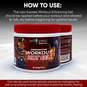 Workout Enhancing Fat Burning Hot Gel by Lipoexpress 17 Oz - Suppviv