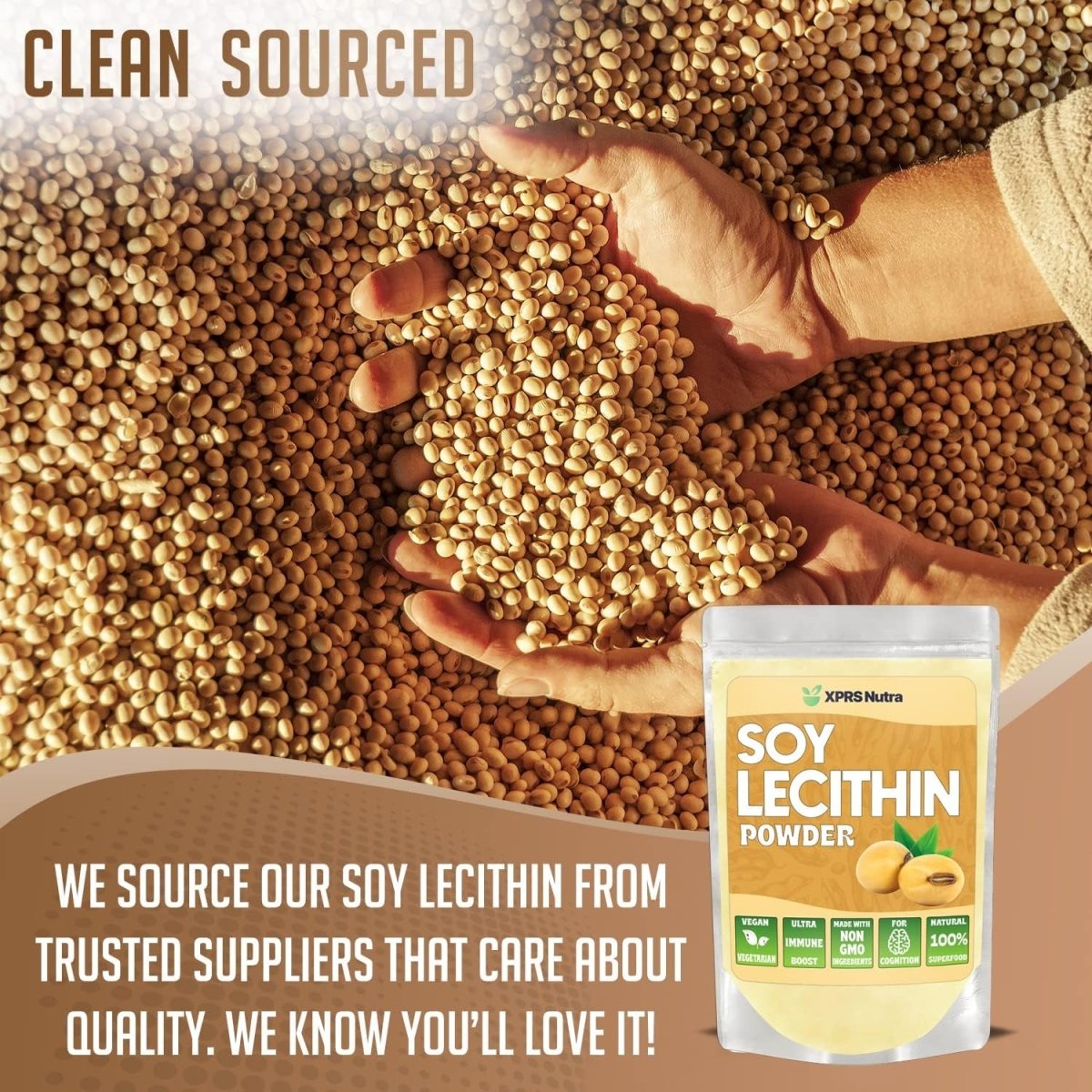 XPRS Nutra Soy Lecithin Powder - Lecithin Powder Food Grade Fat Emulsifier - (4 Oz) - Suppviv