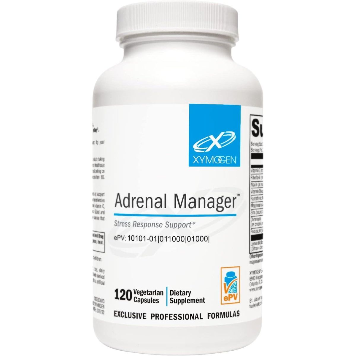 XYMOGEN Adrenal Manager - Energy, Stress Response + Adrenal Gland Support - (120 Capsules) - Suppviv