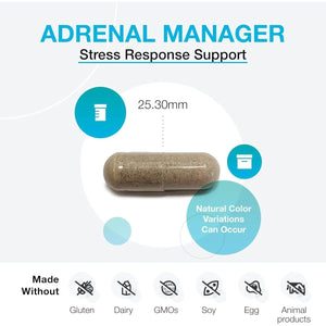 XYMOGEN Adrenal Manager - Energy, Stress Response + Adrenal Gland Support - (120 Capsules) - Suppviv