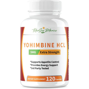 Yohimbine HCL Bark Extract Extra Strength Supplement Premium Fat Burner 120Ct - Suppviv