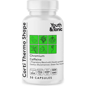 Youth & Tonic Thermogenic Supplement Advanced Diet Support Metabolism 30 Capsules - Suppviv