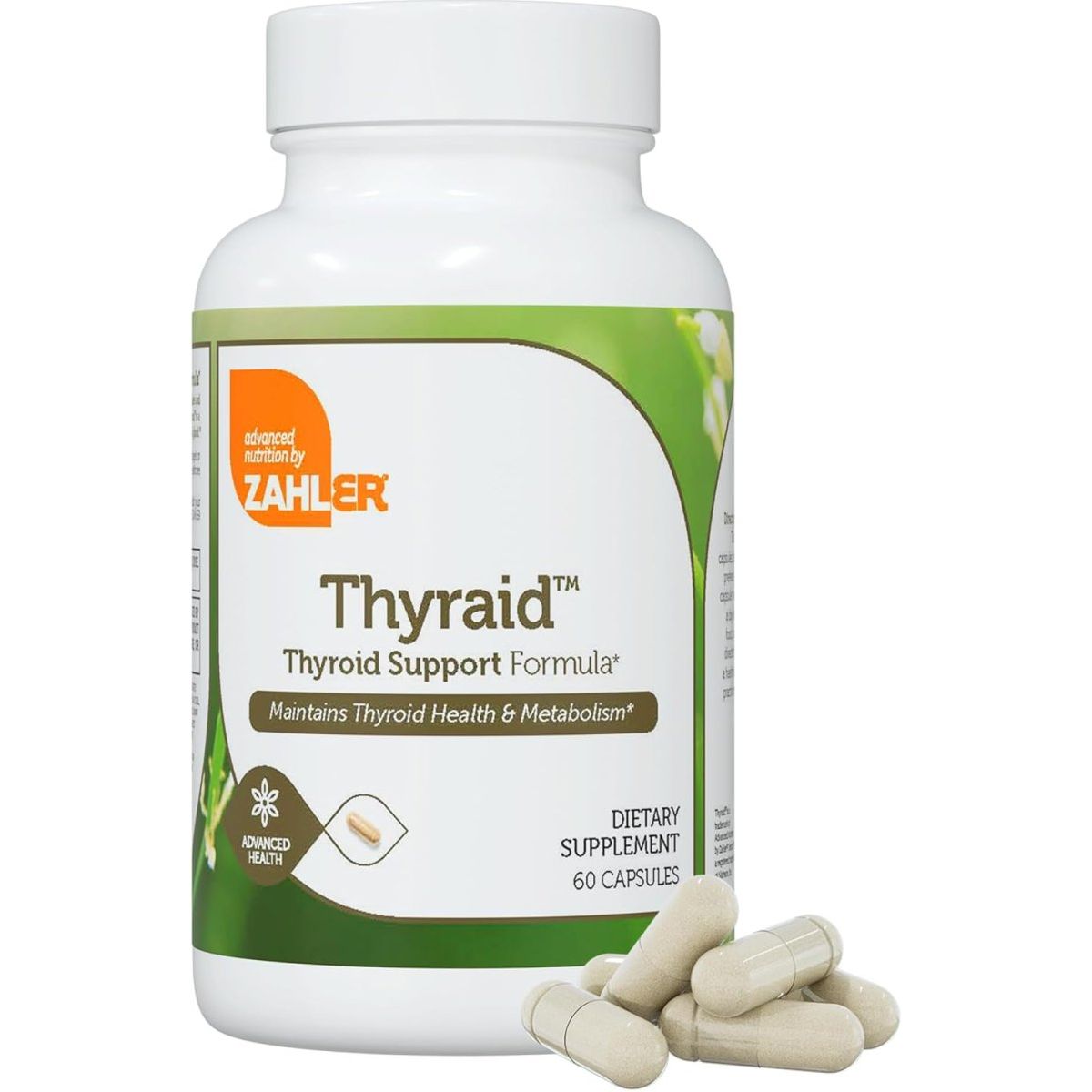 Zahler Thyraid - Thyroid Support Complex with Iodine, Zinc, Ashwagandha (60 Capsules) - Suppviv