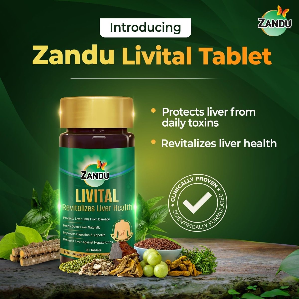 Zandu Livital Tablets | Liver Protects Improves Digestion and Appetite 1 PACK - Suppviv