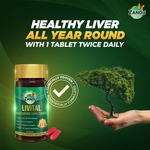 Zandu Livital Tablets | Liver Protects Improves Digestion and Appetite 1 PACK - Suppviv