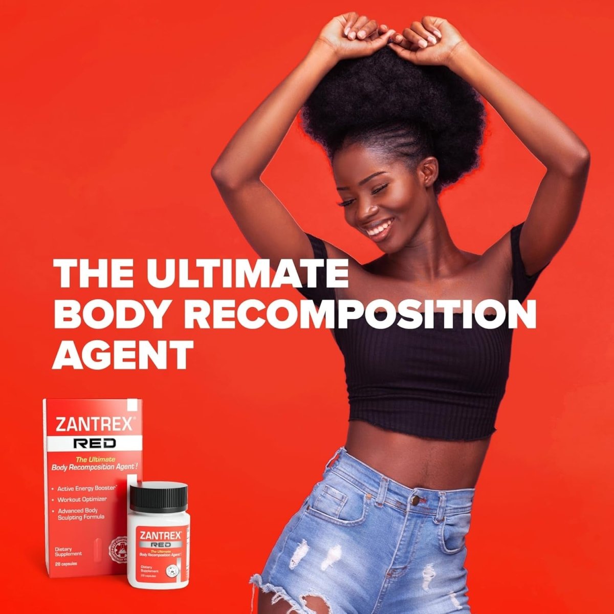 Zantrex Red - Body Recomposition - Body Sculpting - Incredible Energy, Focus, Improved Mood – 14 Servings - Suppviv