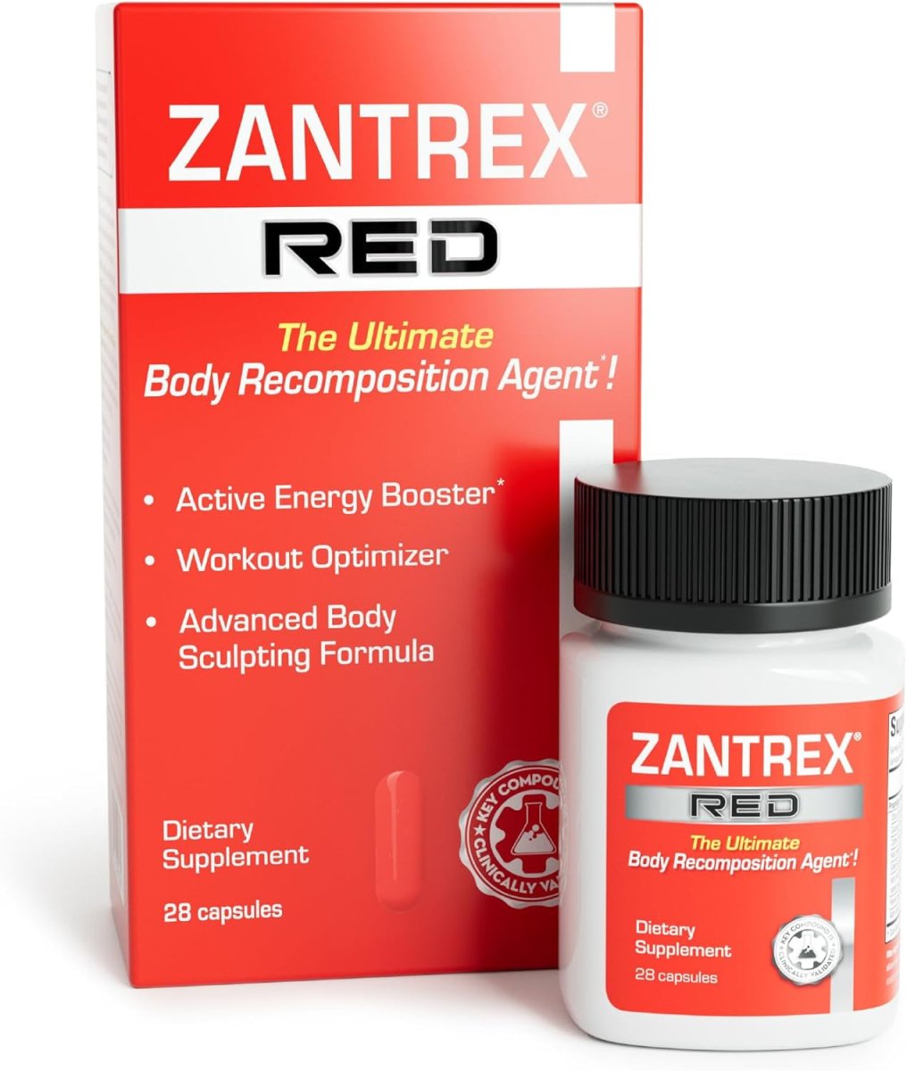 Zantrex Red - Body Recomposition - Body Sculpting - Incredible Energy, Focus, Improved Mood – 14 Servings - Suppviv