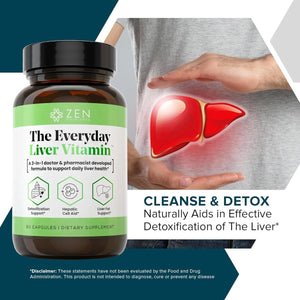 Zen Nutrients the Everyday Liver Vitamin - Liver Cleanse Detox & Repair - Suppviv