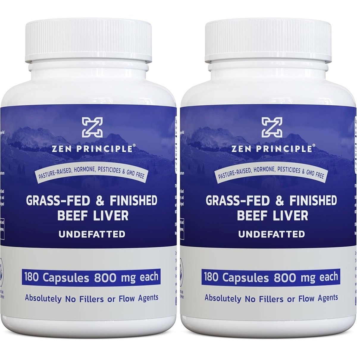 Zen Principle Beef Liver Supplement (Desiccated) 2 - Pack, 360 Capsules. - Suppviv