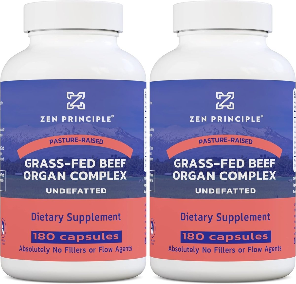 Zen Principle Grass Fed Beef Organs - Beef Organ Supplements 2 - Pack - Suppviv