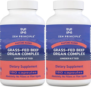 Zen Principle Grass Fed Beef Organs - Beef Organ Supplements 2 - Pack - Suppviv