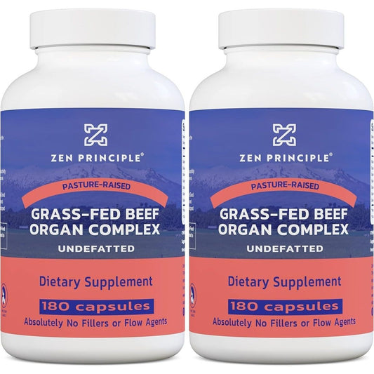 Zen Principle Grass Fed Beef Organs - Beef Organ Supplements 2 - Pack - Suppviv