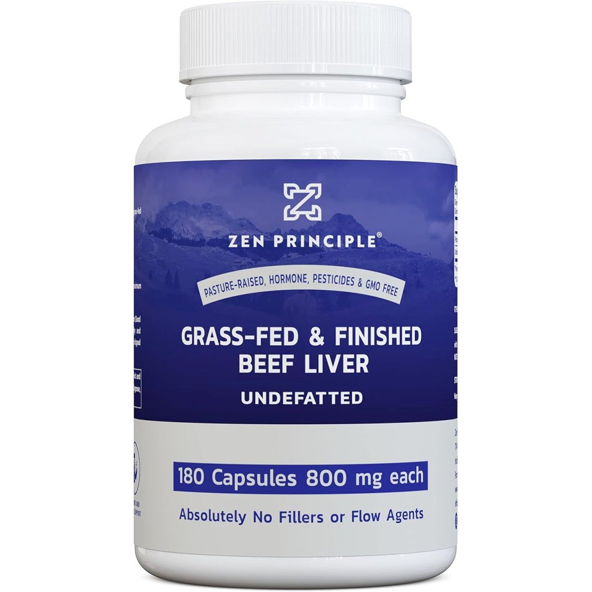 Zen Principle Ultra - Pure Desiccated Beef Liver, Grass - Fed [180 Capsules / 800 Mg] - Suppviv