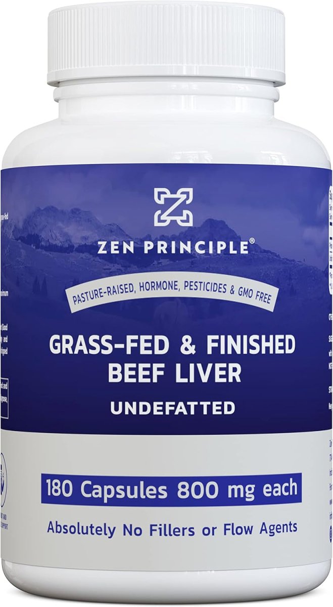 Zen Principle Ultra - Pure Desiccated Beef Liver, Grass - Fed [180 Capsules / 800 Mg] - Suppviv