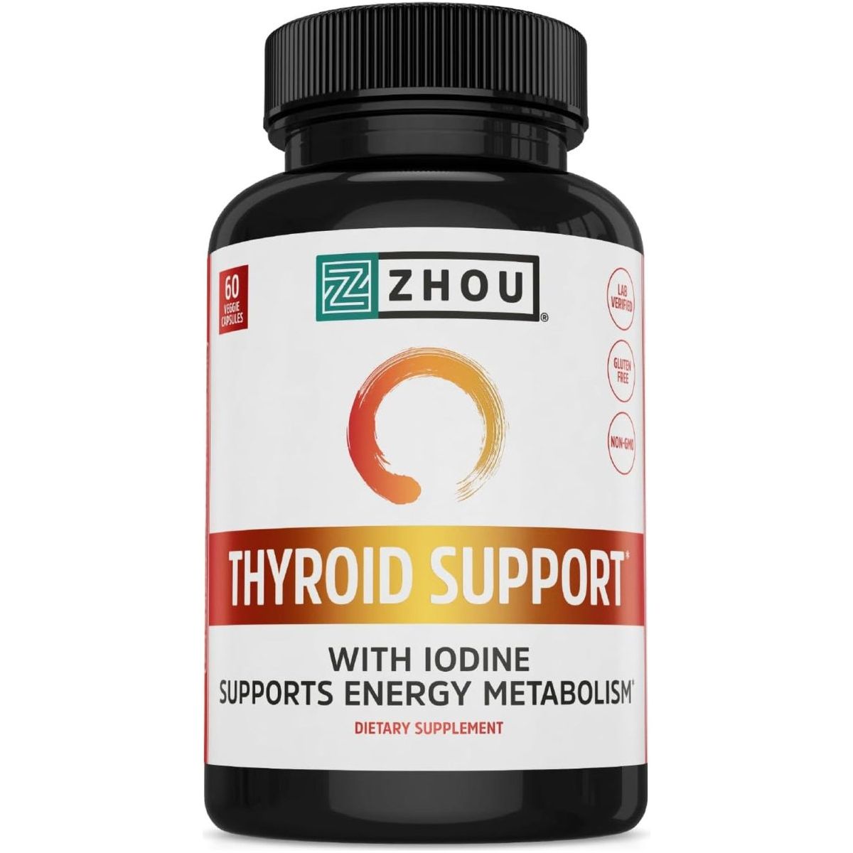 Zhou Thyroid Support Complex with Iodine Supplement 60 Caps - Suppviv